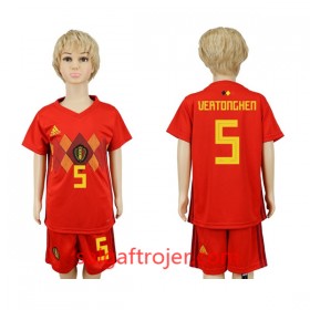 Belgien Fodboldtrøjer Vertonghen 5 Børn Hjemmebanesæt VM 2018